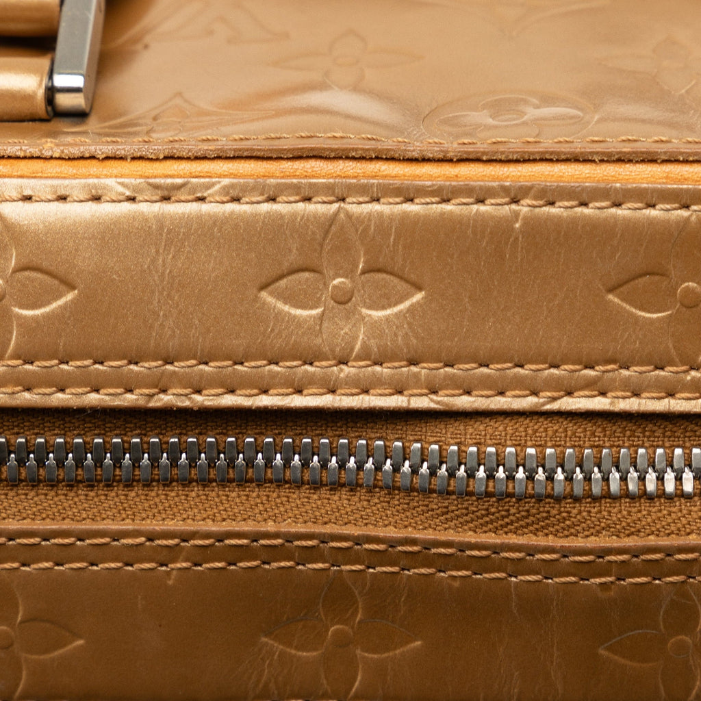 Pre-Owned Calf Top Unisex Mat (Good) Handbag Authenticated Leather Brown Monogram HandleBag Shelton