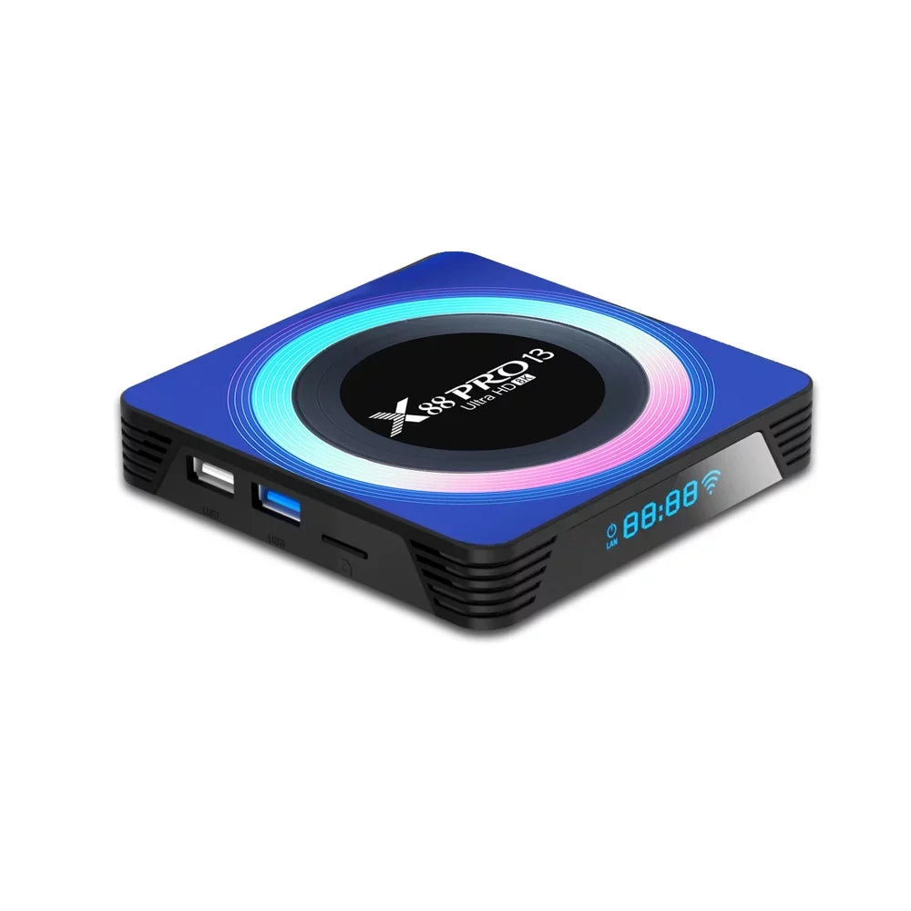 1000M TV Dual HD Box 13.0 Android 2.4G/5.8G 4GB Ultra ROM 8K WiFi6 Ethernet BT5.0 RAM 32GB Band HDR10+ USB3.0 Quad-Core