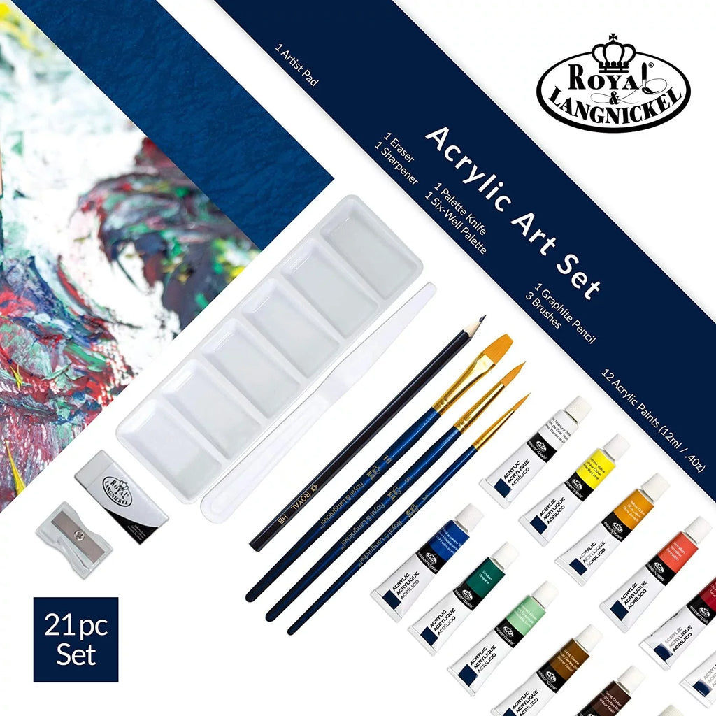 & Royal Painting Acrylic Piece Box Langnickel Essentials Set 21