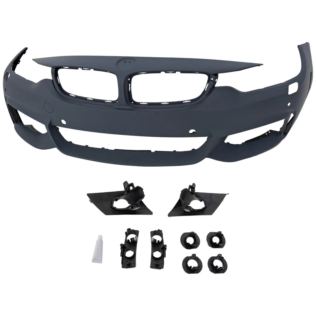 Front Compatible Conv/Coupe/HB- Line with 2014-2018 CAPA HLW COVER Holes/Cam Sport M 4-SERIES PDC Primed BUMPER Sensor with For