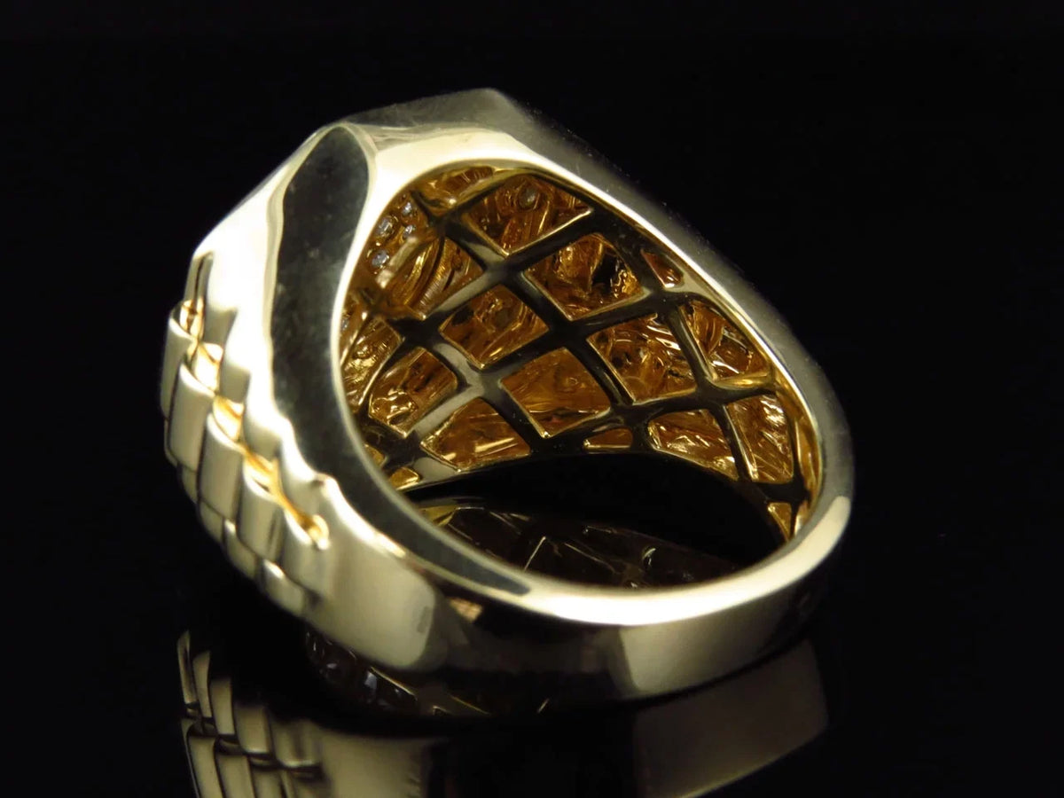 Ct) Ring Cluster Diamond Octagon Stunning (1.0 Set