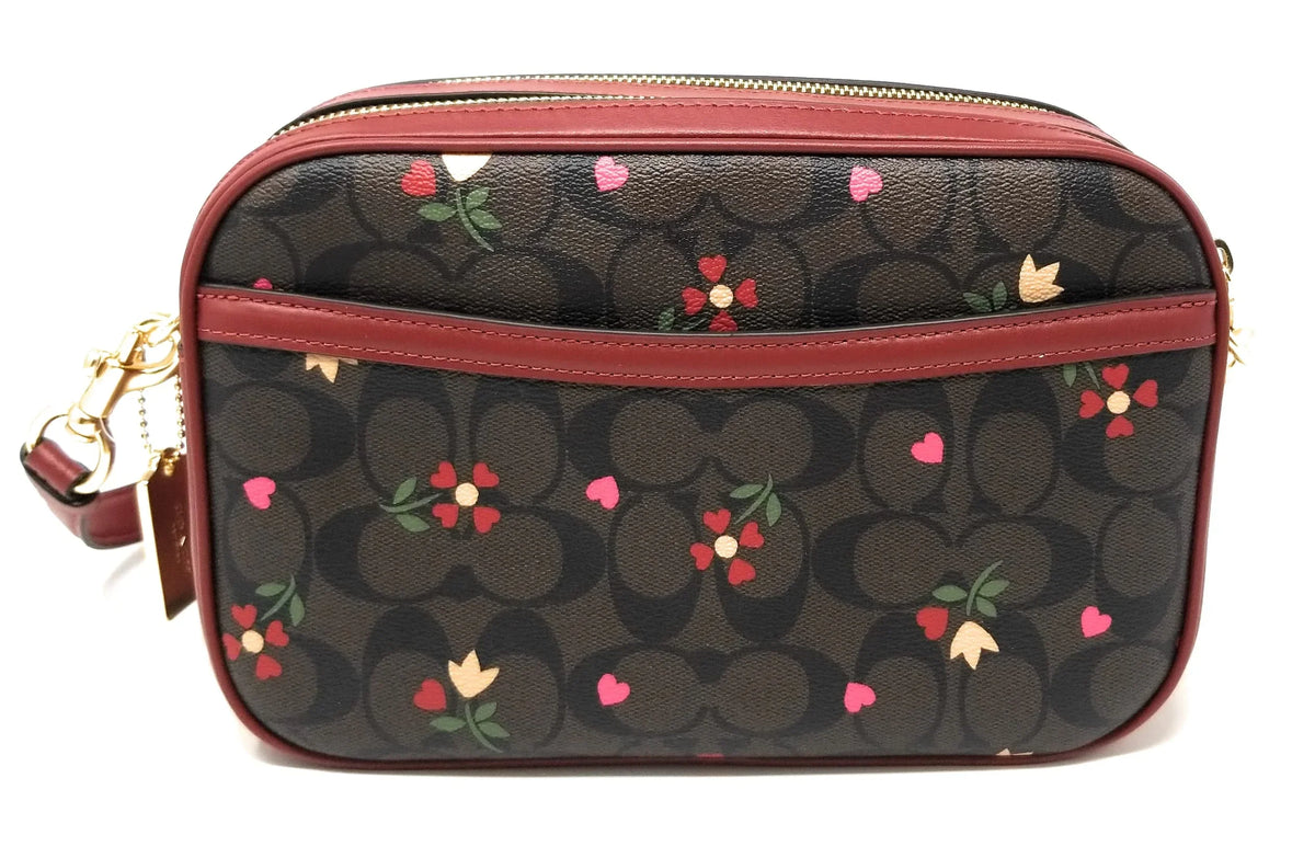 Canvas Bag Coach Multi) Women's Jes - Crossbody Signature Print in Brown - (Heart Petal