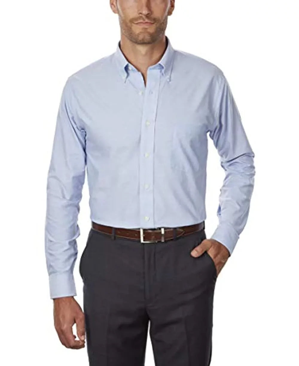 Shirt Dress Regular Van Solid Oxford Fit Men's Heusen
