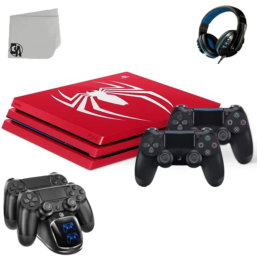 Charging Headset Axtion Console Used 2 with Spider-Man Dock Gaming Limited 1TB Edition Controller Pro PlayStation Bolt 4