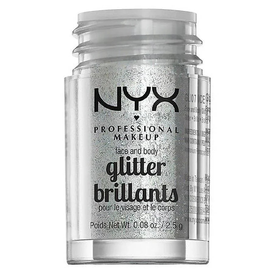 NYX Professional Body 0.08 & 2 Glitter, oz Ice Makeup of Pack Face