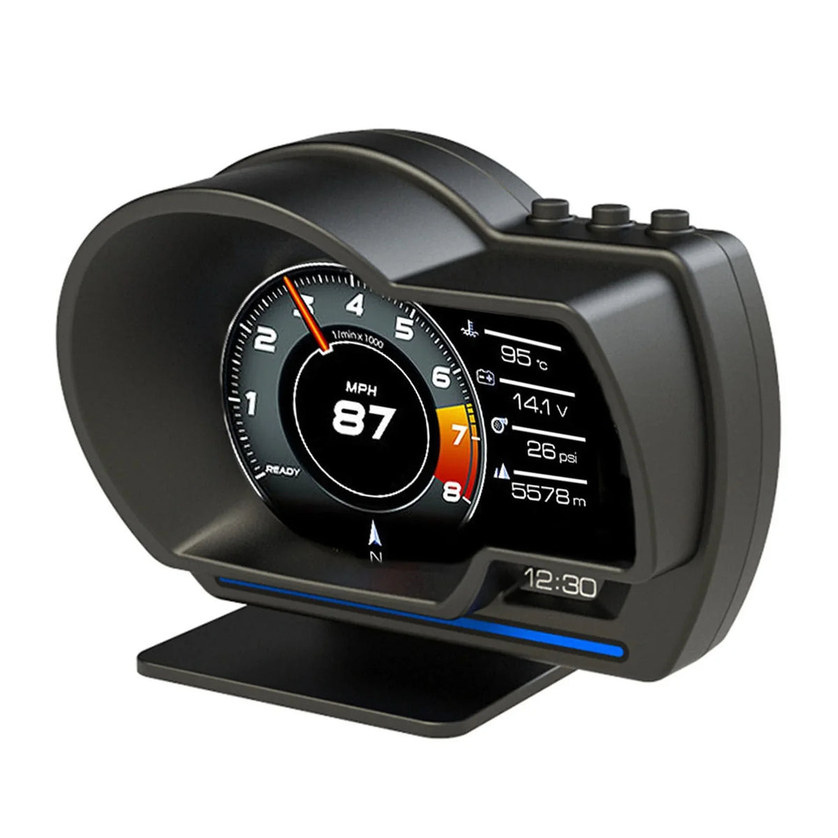Alarm OBD Safe Definition Fault OBDⅡ+GPS Vehicles Fault Tool Speedometer All Elimination Computer Display, Driving Gauge High Overspeed Car Diagnostic Smart for HUD Car Code