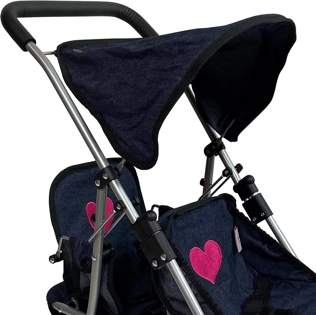 The Doll Toy York Stroller Collection Twin Doll Denim New Baby Doll Stroller