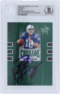 Green Leaf Card 2005 & Authenticated #/750 Stars Indianapolis #C-18 Crusade Colts Manning Certified Fanatics Peyton Authentic Rookies - Fanatics Witnessed Beckett Autographed