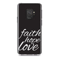 DistinctInk - - / Christ Back, Case / Acrylic Galaxy Screen TPU Screen) for Love Bumper, Tempered - Clear S9 Black (5.8" Hybrid & White Glass Hope - Faith Protector Shockproof