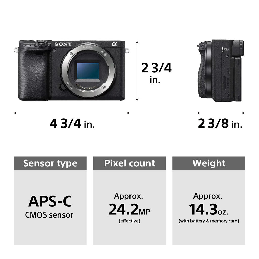 Cameras - Restored Lens 18-135mm ILCE-6400M/B & Mirrorless Compatible Camera E Mount - (Refurbished) a6400 Alpha
