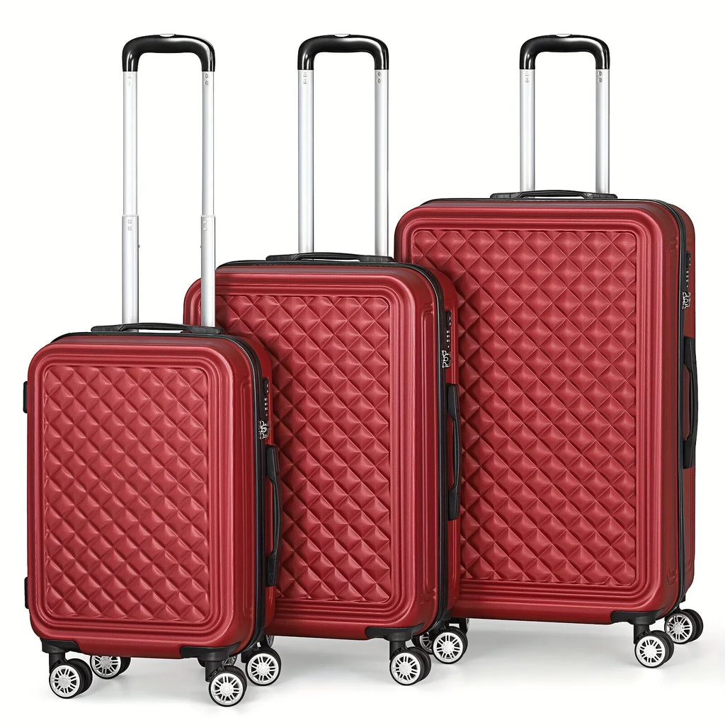 Luggage For Cases With Travel Hard Spinner Minimalist Trip, Shell Red Outdoor Wheels