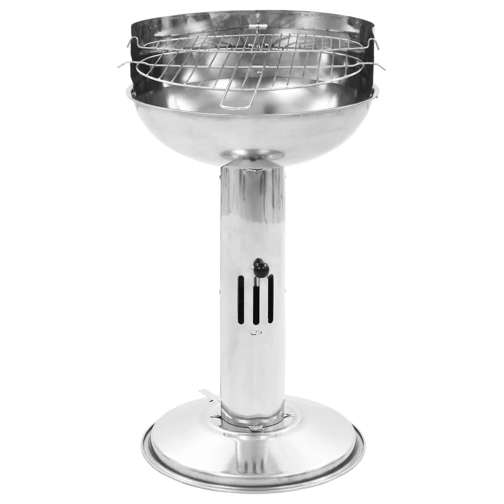 Steel BBQ Buyweek Stainless Charcoal Pedestal Grill