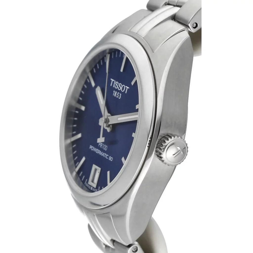 80 T101.207.11.04.100 Women's Steel PR100 Tissot Automatic 33mm Powermatic Watch