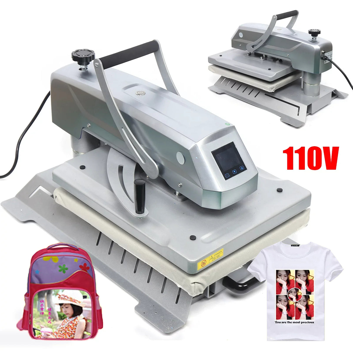Transfer Away Printing 1600W Sublimation 16x20 T-Shirt Machine Press 3 Heat Transfer Machine Swing 1 Machine Combo Inch Heat Clothing in Aiqidi