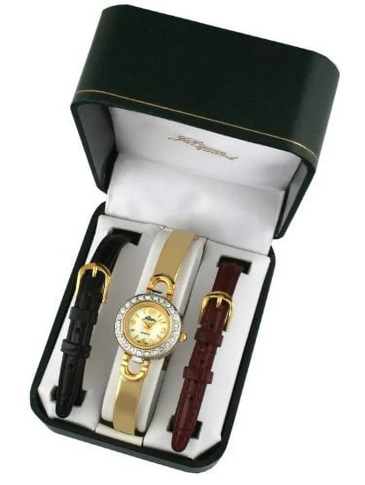 Watch Set Gift ST3 Women's Gold-Tone Half Bangle