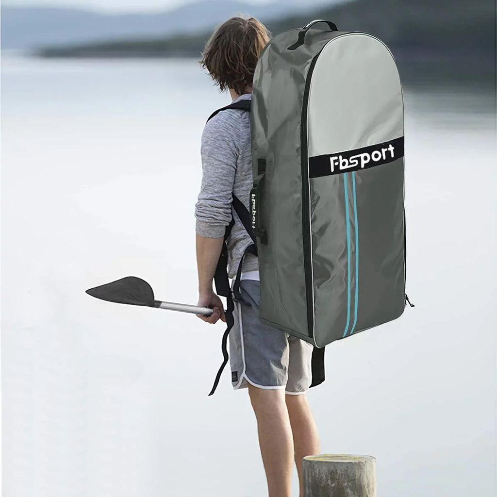 Paddle 10 Surf Stand Brushed Stance, Deck, Standing Bag, Green Ft. Carry and Inflatable FBsport Wide Control, with Thickening Complete Board up Boat, Accessories Non-Slip