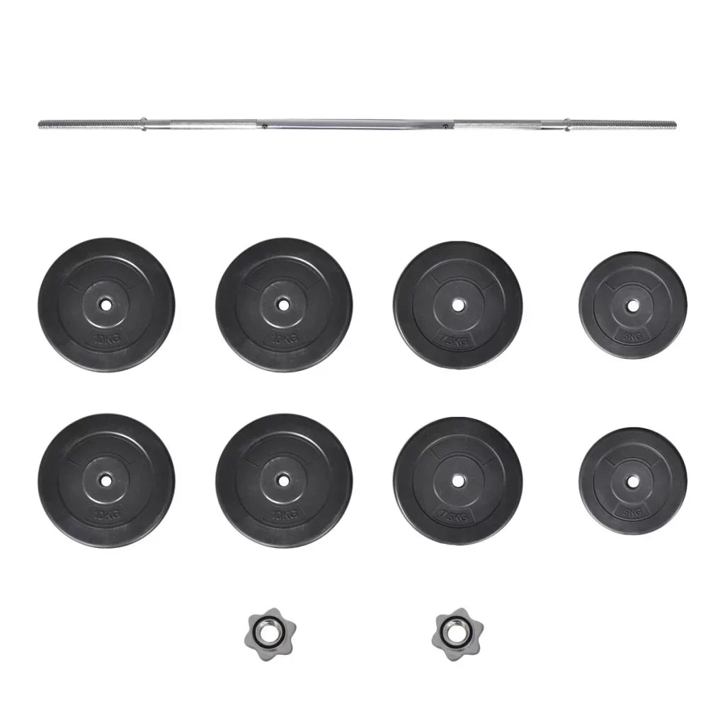 132 with Gym Barbell lb Set and Training Weightlifting Barbell Strength Anself Plates for Home