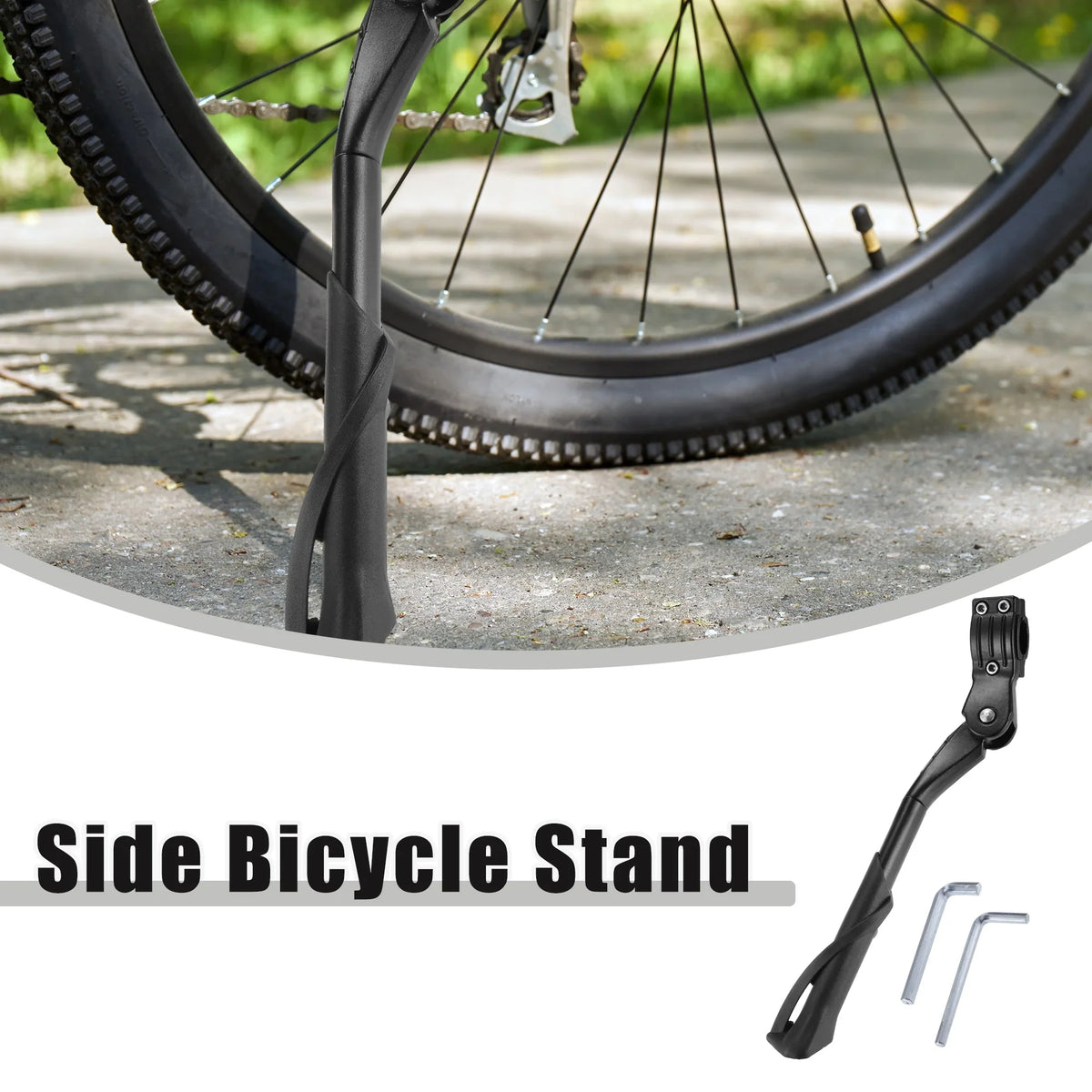 Stand Non-Slip Kickstand Stand 1 Bicycle Unique Bicycles Fit 24-29 Side Bike Adjustable for Set Bargains Inch Mountain