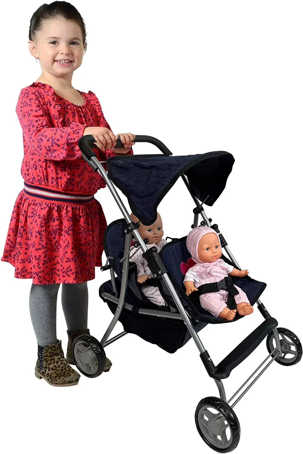 The Doll Toy York Stroller Collection Twin Doll Denim New Baby Doll Stroller