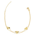 (adjusts 7.5 Diamond-Cut wristband Strand Gold inch) to Double 6.5 Heart or Kooljewelry Yellow 14k