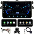 CarPlay&Android Auto,9 Stereo Car Double 12 Corolla Din GPS Compatible 08-12 Car FM&AM, Touch Inch Bluetooth, for Camera Binize Radio with Backup Android Support Navigation, Screen