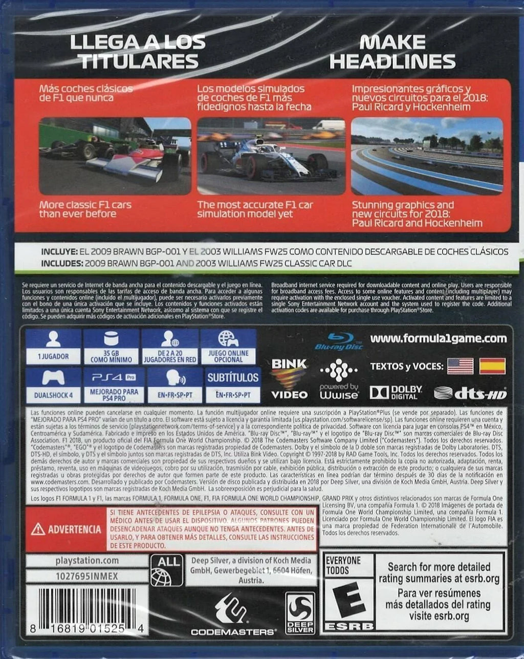 (Brand 2018 PS4 Factory F1 4 PlayStation New Sealed Headline US Edition Version)