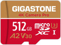 V30 Recording, GoPro Micro SD with Cameras, SDXC Camera Card, 4K MB/s, 512GB Switch, up Video Dash compatible UHS-I Micro Class 4K A1 Nintendo R/W 100/60 10 Cam, Pro, to Gigastone