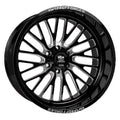 LHD LUXXX 122.1CB 6X139.7 Gloss Wheel FORGED -76ET SENTRY 7 Black HD Milled 24X14 PRO