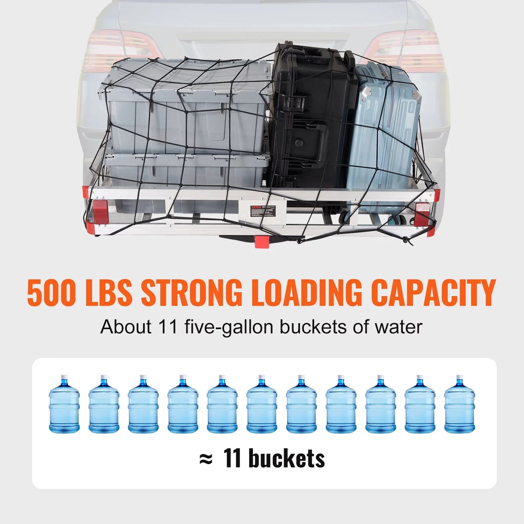 Corrosion-Resistant Sedans 6 x 500lb for Hitch Cargo Carrier x Cargo Basket Vehicles 47 BENTISM Fits SUVs Aluminum 2" Receiver Mount in 20