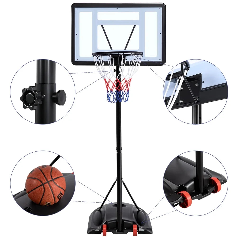 Youth for to System Portable Basketball with Wheels Junior Kids, for Outdoor Junior Ft. 8.2 and Renwick and Up Indoor