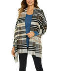Textured Echo Scarf Plaid Oblong