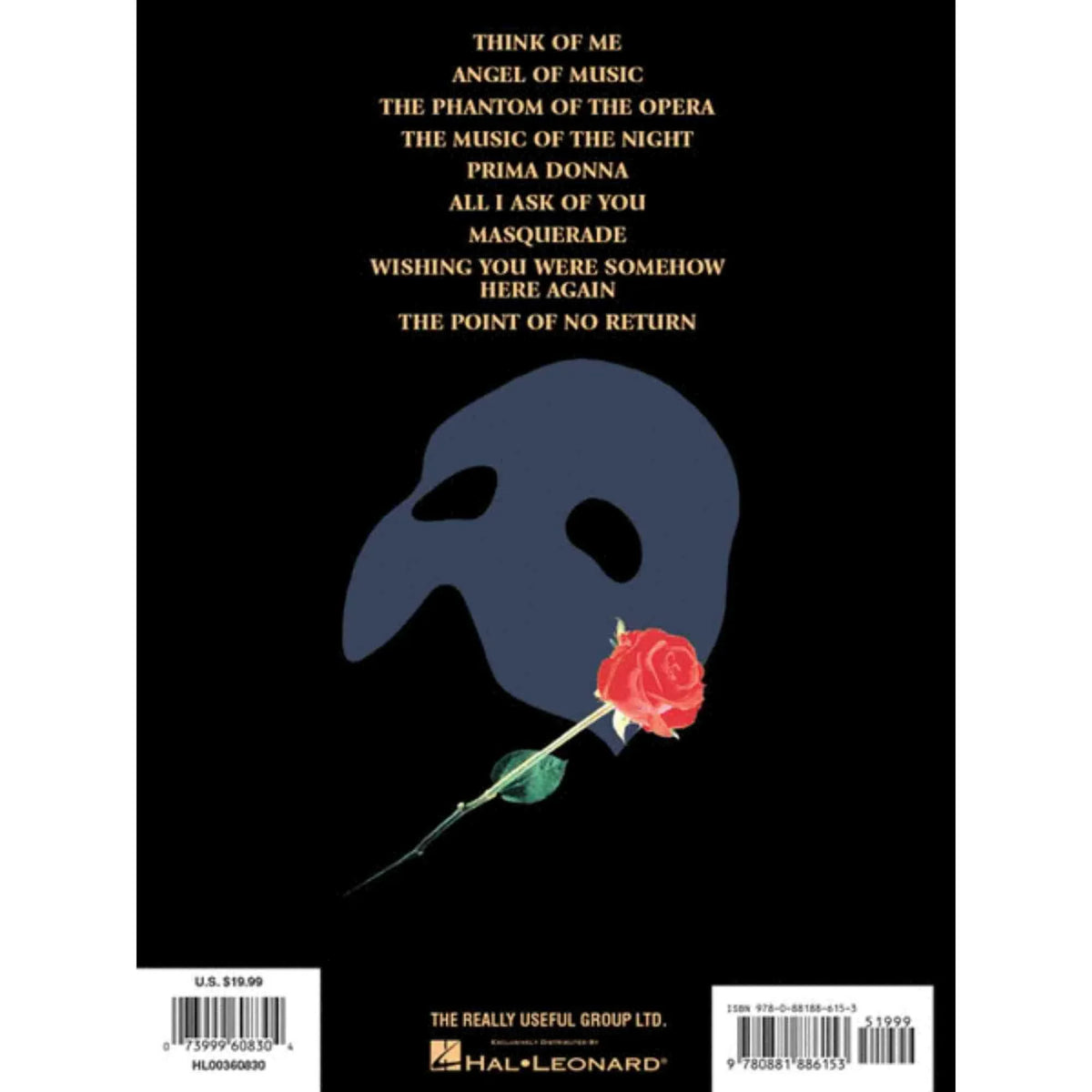 the Opera Melody Selections in Souvenir the Part Piano/Vocal Edition: Piano of Phantom -