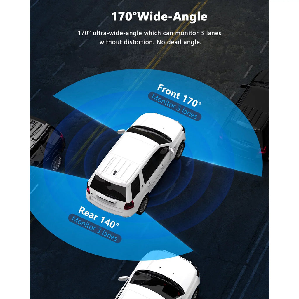 1080P TOGUARD with Loop Cam Camera Recording, 2.45-inch LCD G-Sensor, Car Parking Display, and Night Rear, Mode, with Camera, Dash Vision, Dash WDR Front Dashcam