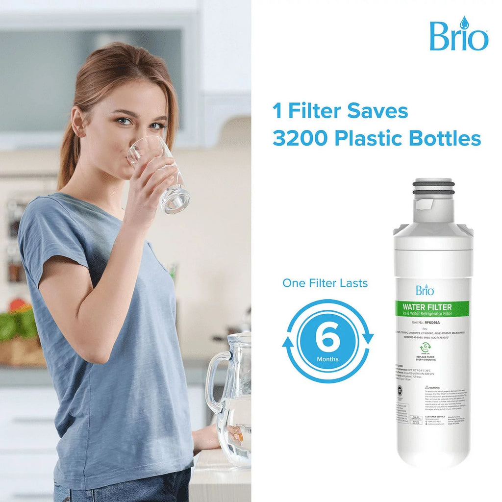 Refrigerator LGLT1000P, Compatible Water Brio ADQ74793501 Filter With Replacement LT1000PC, 6046A LT-1000PC, LT1000PCS,
