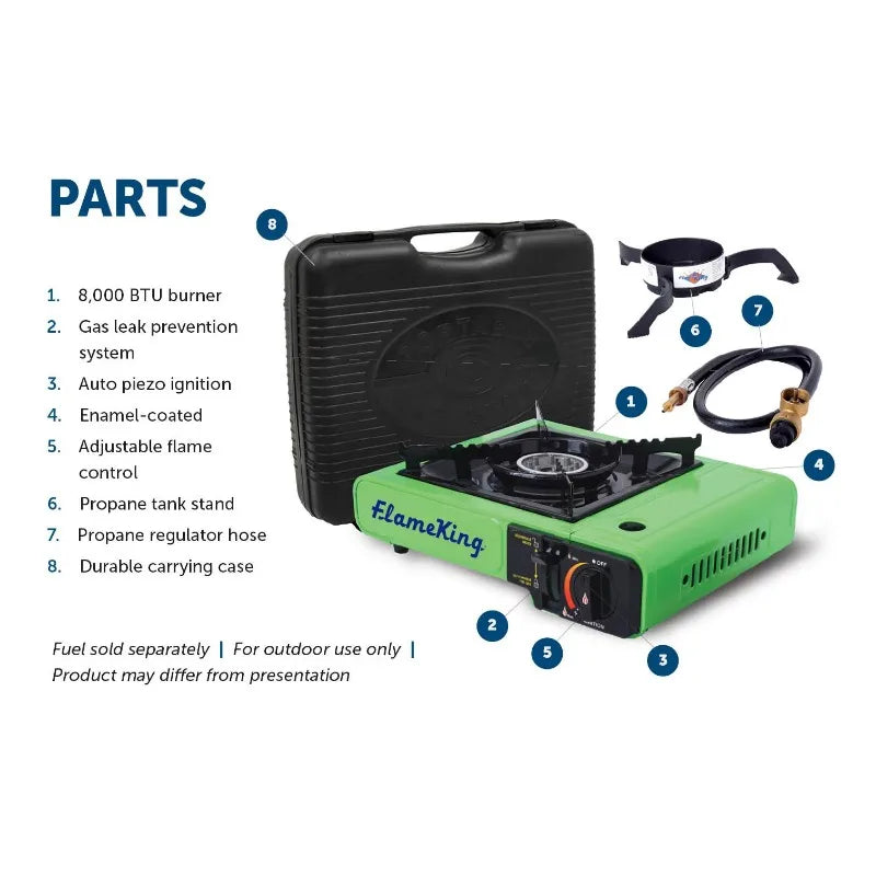Portable Case Camping Burner Butane Stove Multi Carry Propane with or Fuel