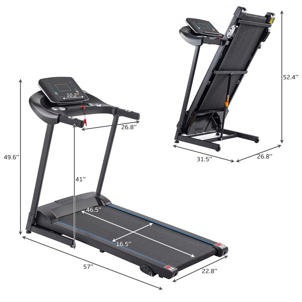 Motorized Speakers, Gym MPH Incline for with Max. Audio Treadmill Home 10 and aixvx Electric
