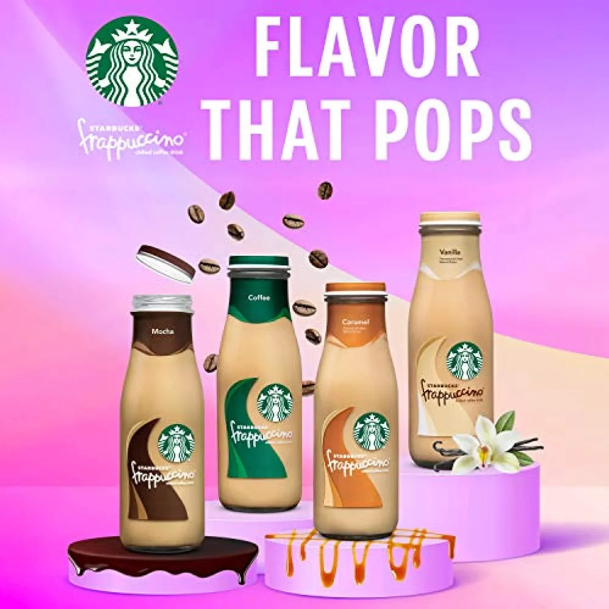13.7Oz Bottles Mocha, Coffee Drink, Starbucks Pack) (12 Frappuccino
