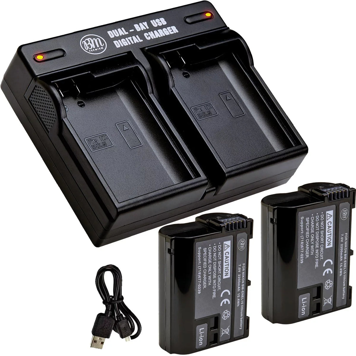 1 D500 Z6 V1 EN-EL15B Nikon D800 D810 BM 2 D780 D7200 Charger Battery for and Dual D850 D750 Batteries D610 Bay D7500 D600 D7000 Z7 D7100 Cameras