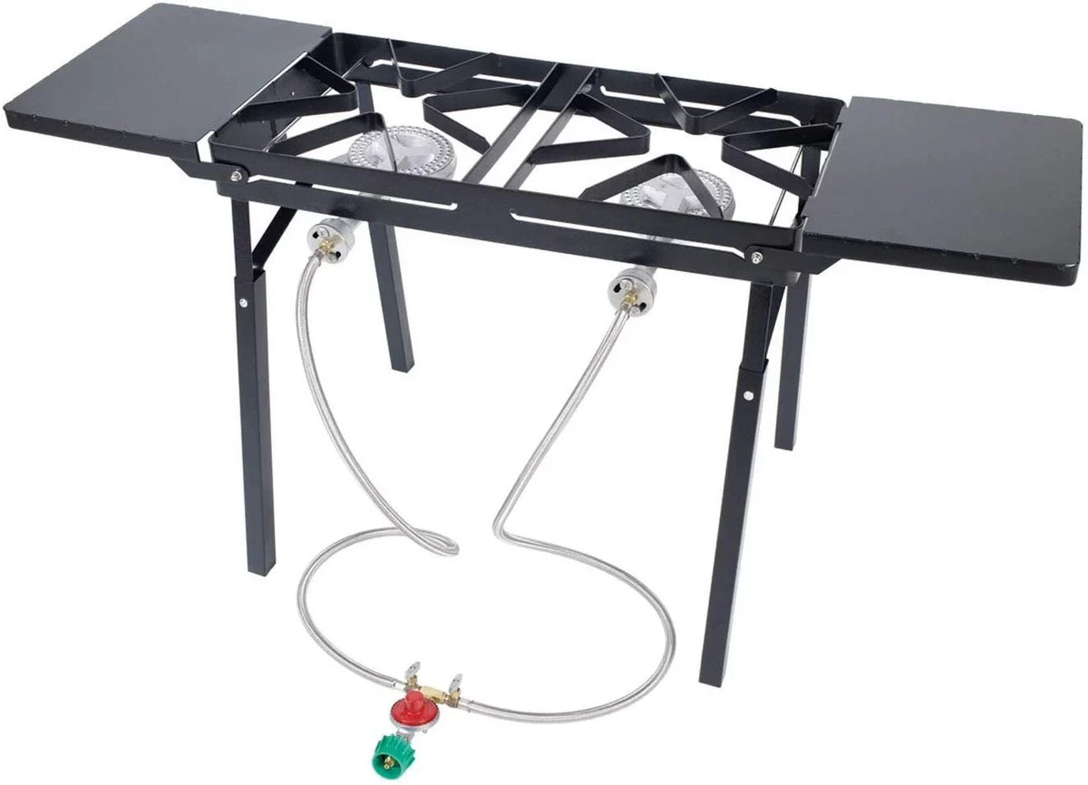 Side Classic DB375, Double Folding Bayou Burner Shelves with